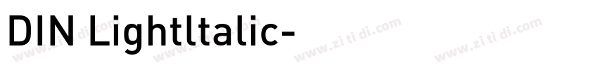 DIN Lightltalic字体转换